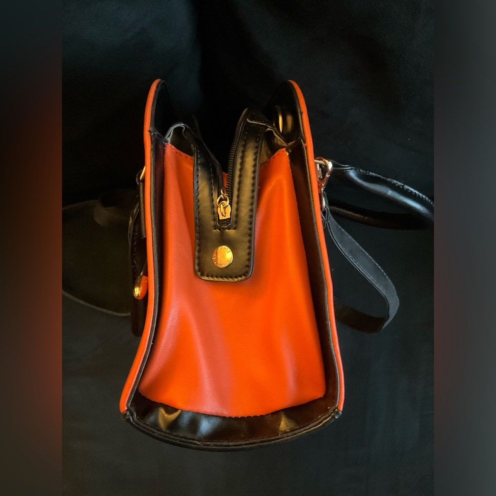 Orange & Black Purse Shoulder Bag - Picture 3 of 5